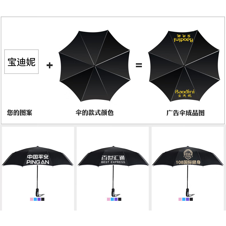 RSRDDY全自动超大号雨伞加大双人加厚加固女晴雨两用男黑胶太阳伞抗风暴 支持定制+快速设计+闪电发货 /详请咨询客服