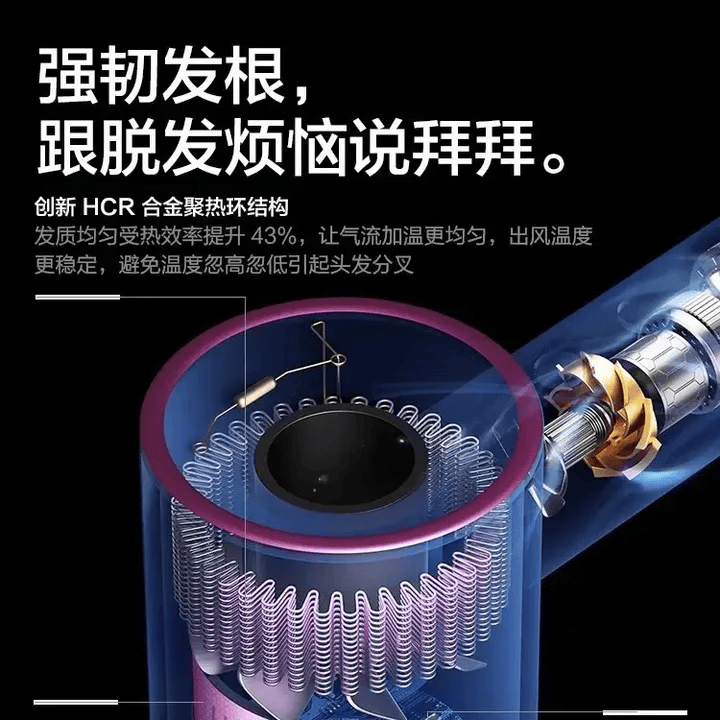 RASW德国品牌吹风机家用静轻音负离子大功率不伤发高速无叶电吹风护发宿舍女士理发店专用静音大风力 【玫瑰红-单风嘴】30亿水润负离子 恒温护发 【智能温控丨强劲风力丨速干丨六重降噪】