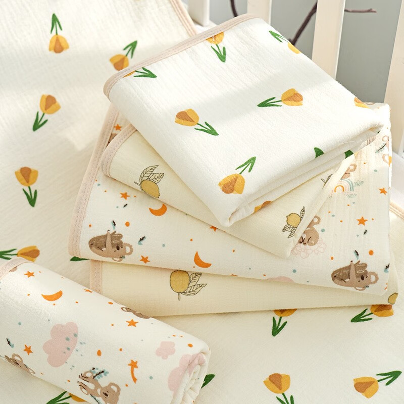 boxbaby婴儿隔尿垫 大号可洗防水床单超大透气宝宝儿童防尿床垫新生床单 升级透气棉 小爱心【50x70cm】