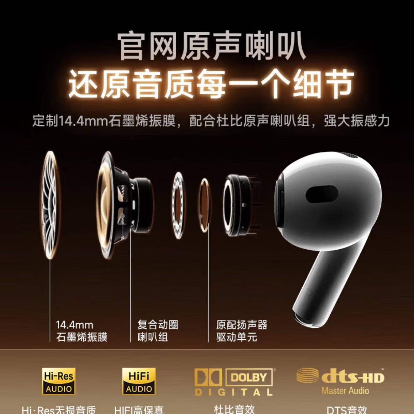 VGIO【官配正品丨新Air第5代】蓝牙耳机无线适配苹果华为主动降噪iPhone17/16/15/14/13全入耳式华强北 开盖弹窗+主动降噪+滑动调音量+空间音頻+改名定位 【顶配版】支持全功能