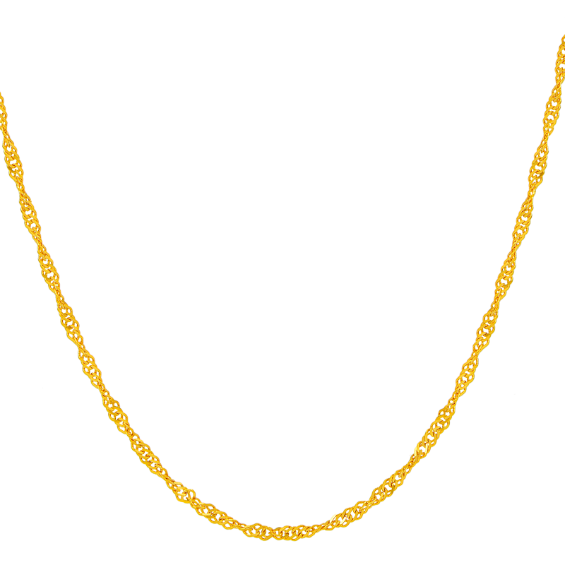 ���ڲ��������ƶ���18K������ˮ���� Ů�������� ��ɫK��ʽ����� Լ42cm  Լ0.8g��0.1g