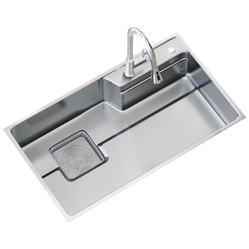 悍高（HIGOLD）水槽大单槽厨房洗菜盆304不锈钢一体盆纳米日式洗碗槽