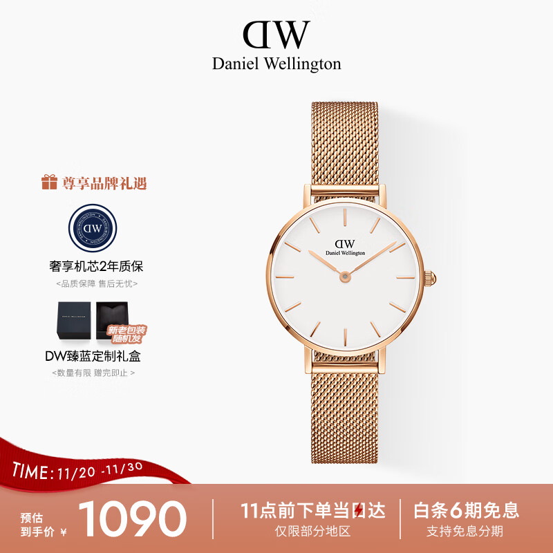 丹尼尔惠灵顿（DanielWellington）DW手表女 简约欧美表钢带石英女士手表生日礼物送女友DW219