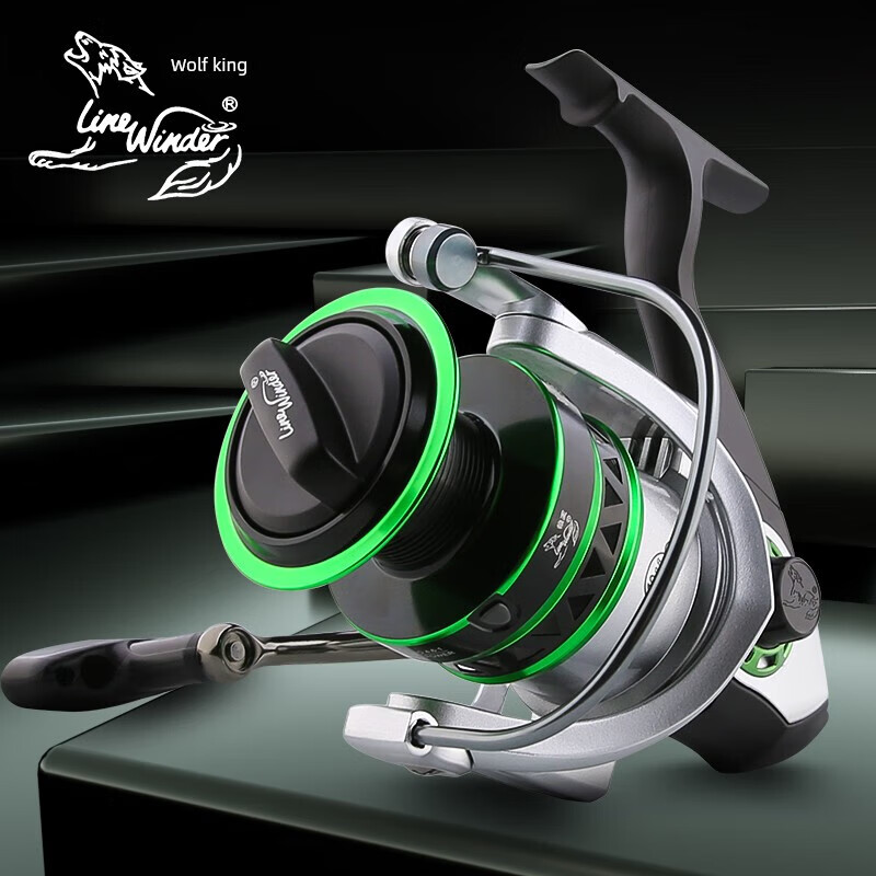 狼王纺车轮全金属渔轮嚣张s2斜口杯11轴海竿轮鱼线轮远投鱼轮 嚣张s2