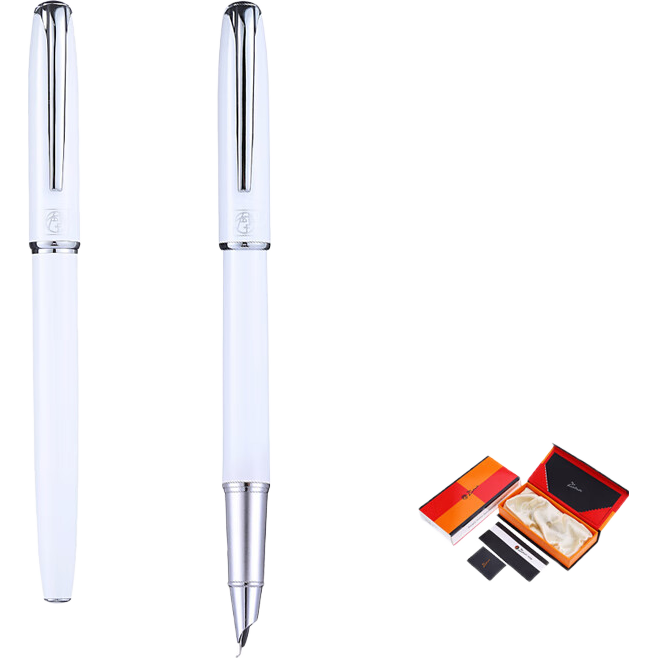 毕加索（pimio）美工笔弯头弯尖硬笔书法钢笔男女士练字成人新年礼物学生用笔暗尖0.7mm 916慕白色