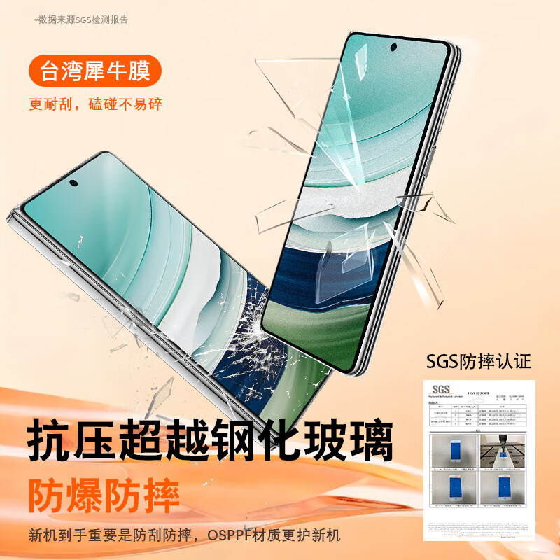 NE台湾犀牛膜折叠膜适用OPPO Find N6/5/3/2 Flip手机膜屏幕保护膜磨砂防偷窥膜贴膜防指纹高清膜 ONE Ultra 磨砂直屏膜【外屏膜】1片 OPPO Find N2