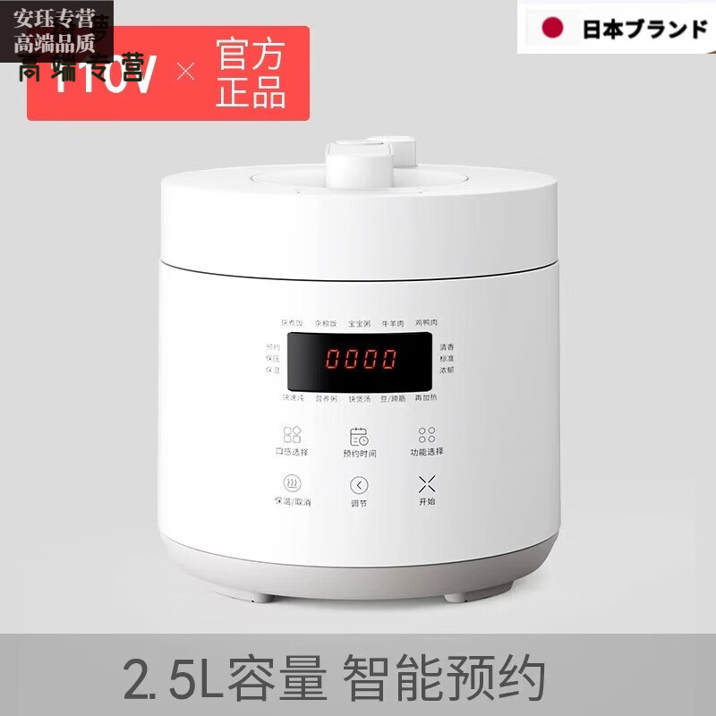 OEMG日本进口品质110伏电压力锅出口智能高压锅电饭煲家用电饭锅美国日本小家电器 2202.5L 220V2.5/L迷你压