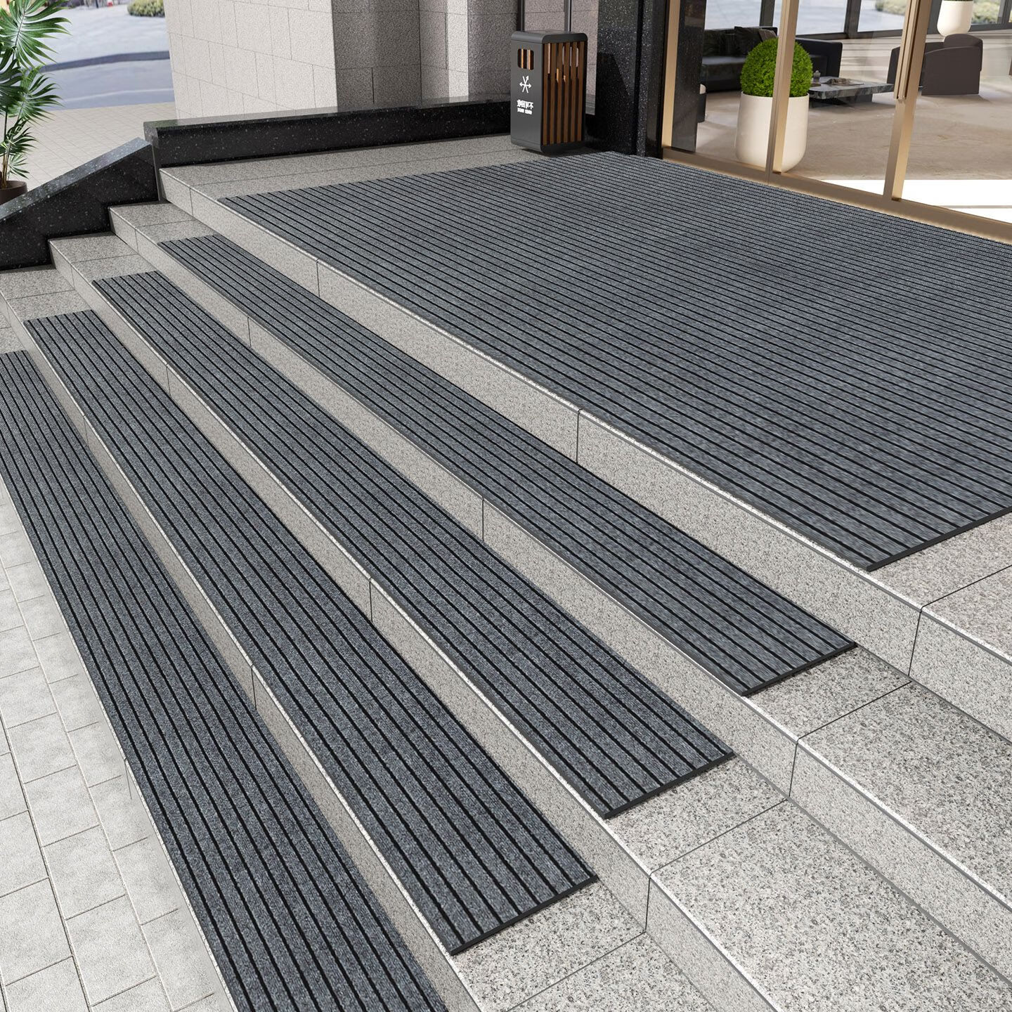 运猫户外楼梯踏步垫商用店铺酒店门口迎宾地毯可裁剪地垫台阶防滑脚垫