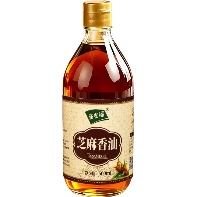 正宗芝麻香油500ml纯芝麻油月子油蘸料凉拌家用香油 芝麻香油500ml*1玻璃瓶