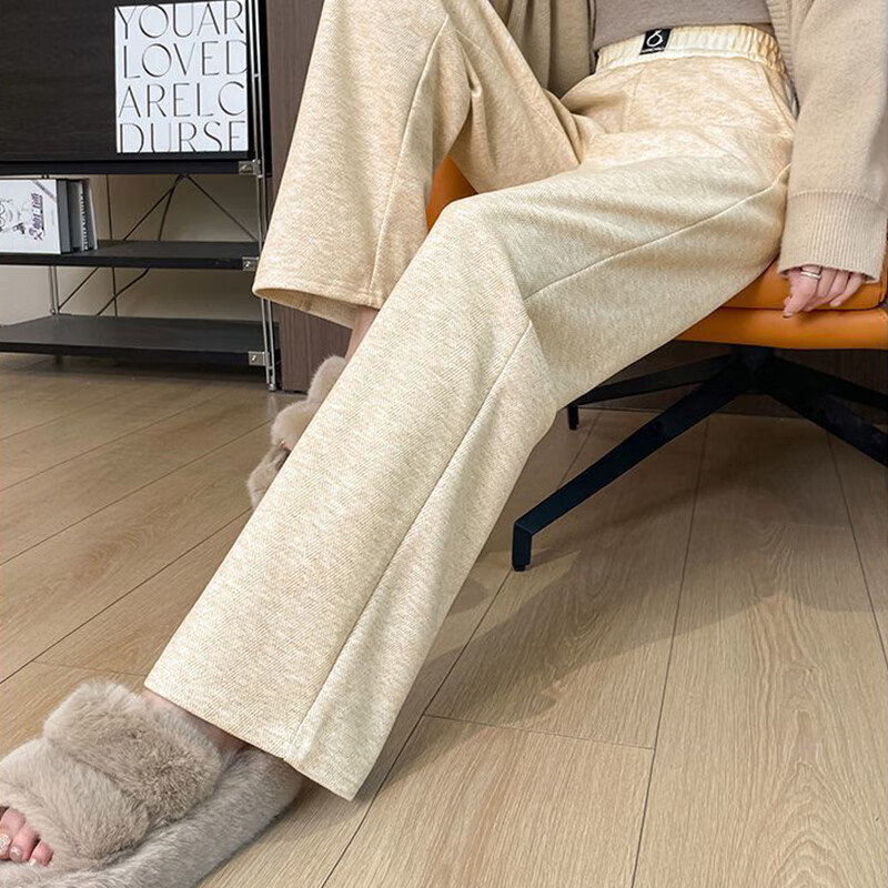 子牧棉麻2025秋冬装 女百搭人字纹阔腿裤毛呢开叉裤子直筒休闲香蕉裤 子牧棉麻2025秋冬装 女百搭人字纹阔腿裤毛呢开叉裤子直筒休闲香蕉裤