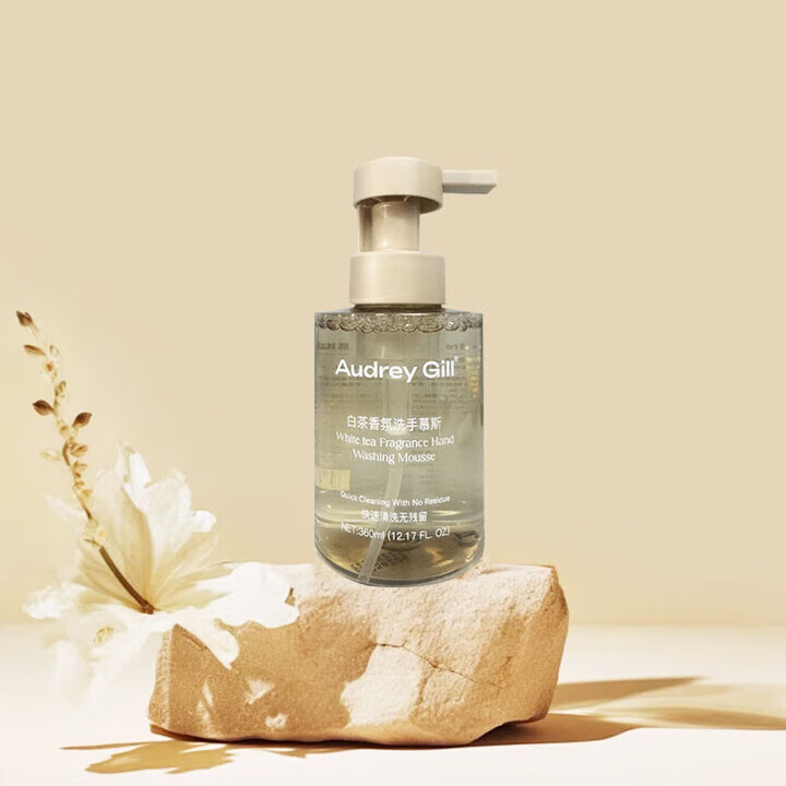 AUDREY GILL白茶香氛洗手慕斯酒店同款泡沫洗手液健康呵护保湿儿童大人通用 白茶香氛 350ml*1瓶