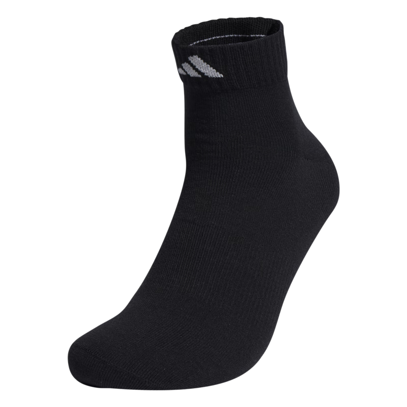 adidas一双装抗菌舒适短筒运动及踝袜子男女阿迪达斯官方 黑色/白   XS  