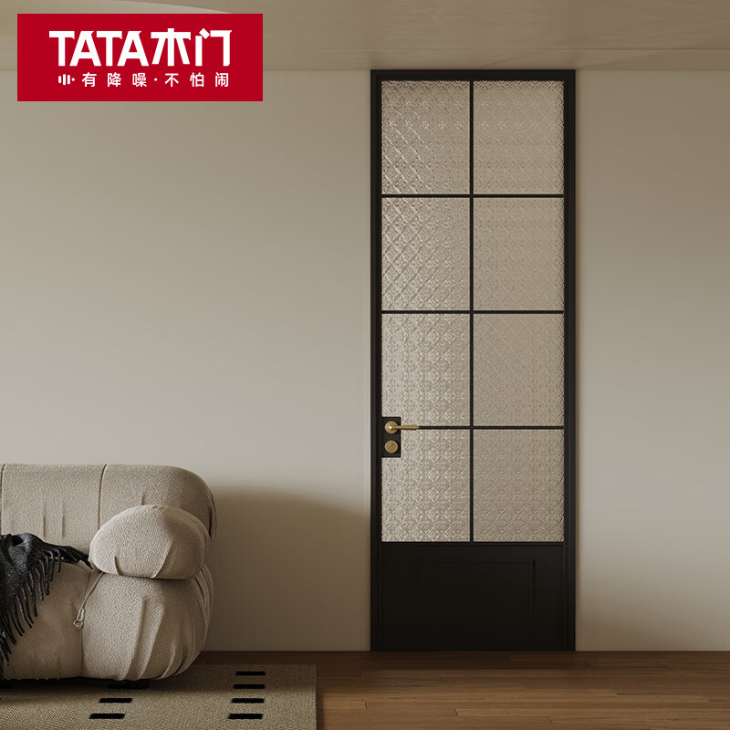 TATA木門(mén)廚房推拉門(mén)鋁合金門(mén)折疊隱形門(mén)玻璃門(mén)推拉隔斷門(mén)LBFG01P 玻璃門(mén)定制金，詳情咨詢(xún)客服【以實(shí)付金額作為預付金，