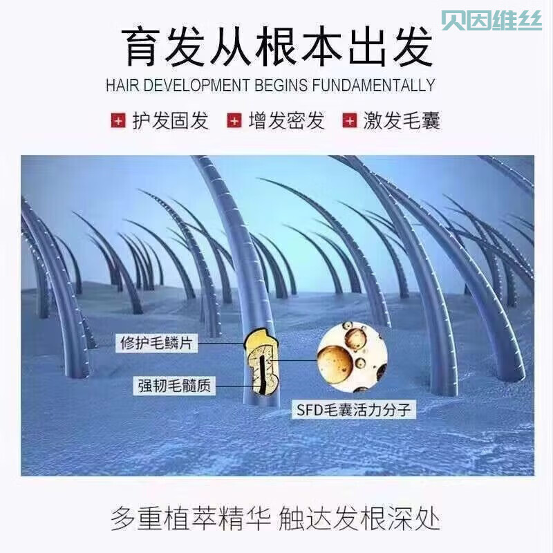 贝因维丝(BEIYVS)复方间苯二酚乳膏脱发膏【中俄防脱育发膏】秃顶专用生发液快速修 【99%效果 】发1支 官正方品旗舰