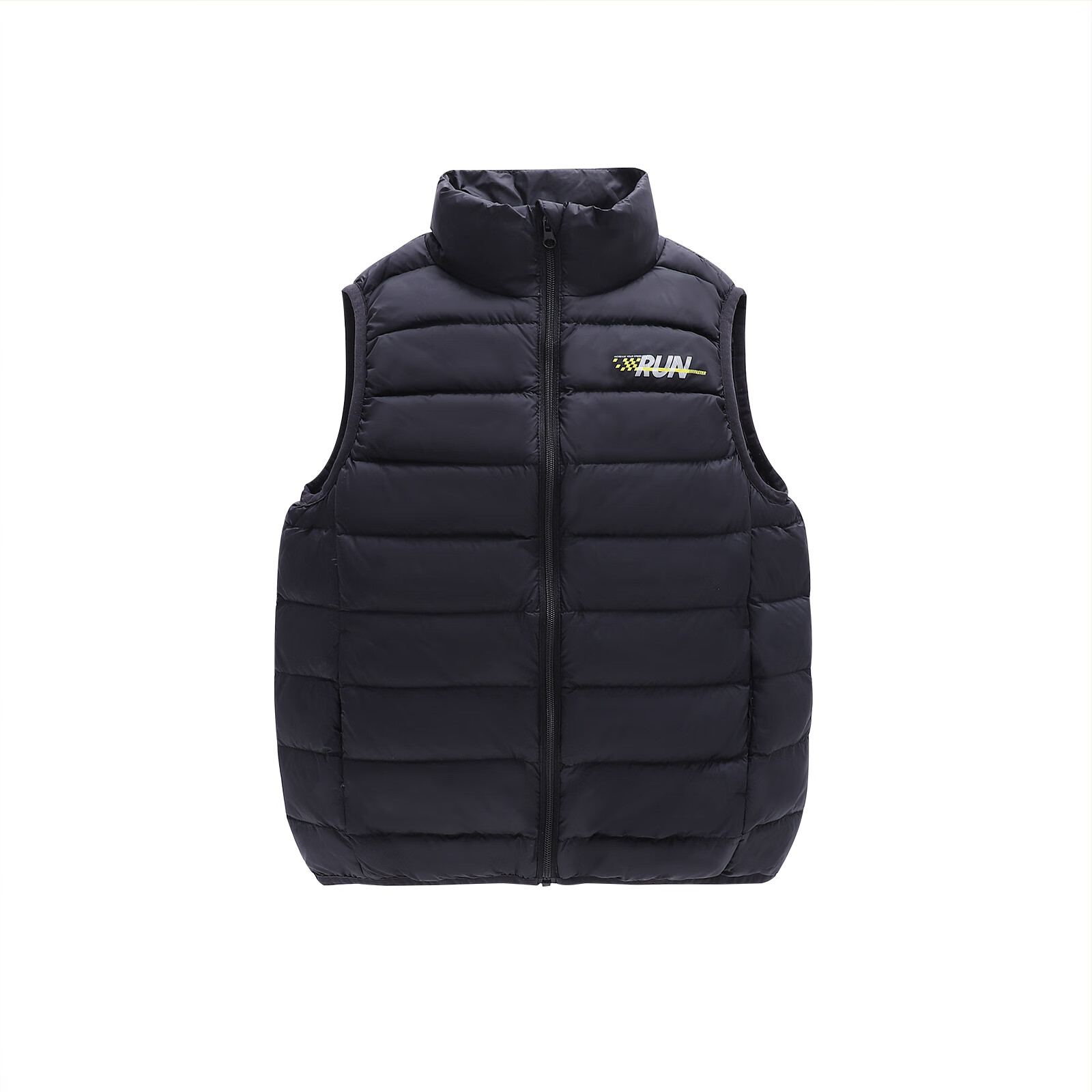 小猪班纳童装2026冬装新款儿童羽绒马甲中大童男童背心女童上衣潮 黑色 130 cm