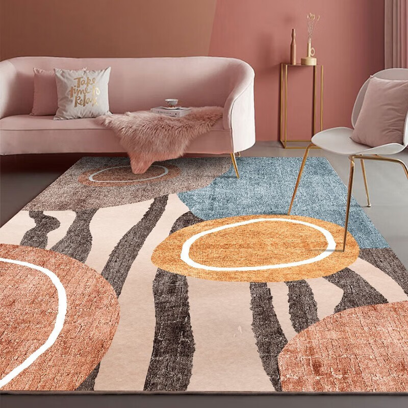 布迪思地毯客厅卧室ins北欧简约奶油风茶几轻奢高级感大面积满铺可定制 田园休闲-F 140*200cm 茶几毯 京东折扣/优惠券