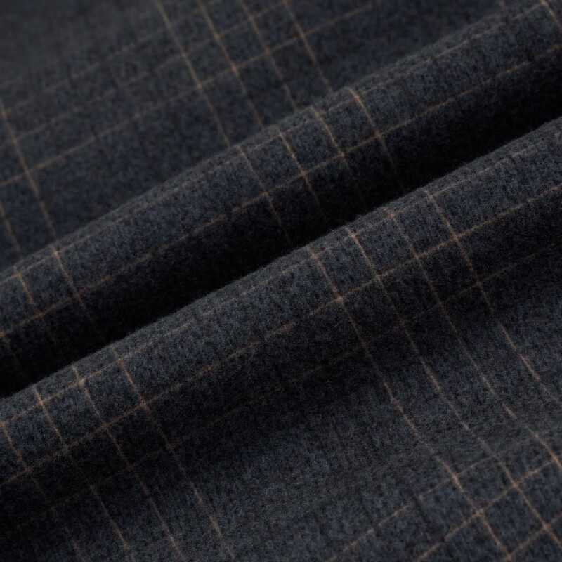 保罗·彼得（PAULO PEDRO）专柜同款 男士加绒厚款简约百搭职场百搭格子衬衫MMCD58680 灰色 3XL (190) 180-200斤