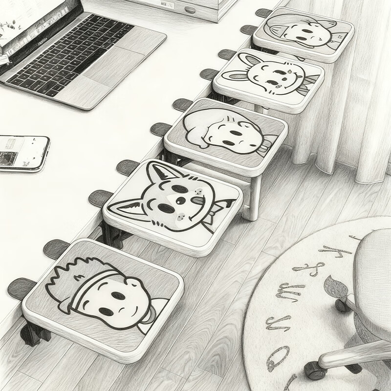 尔思家电脑桌桌面延长板电竞办公床上书桌学习桌免安装神器可折叠小尺寸 兔子先生 黑支架+白板17.5*20