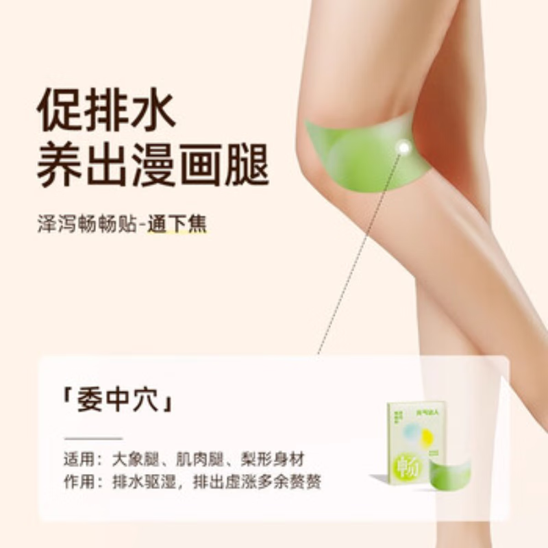 元气达人官方正品草本轻盈贴肚脐贴通下焦委中穴泽泻防己穴位热敷贴  艾灸贴三焦养出漫画腿8贴*1盒