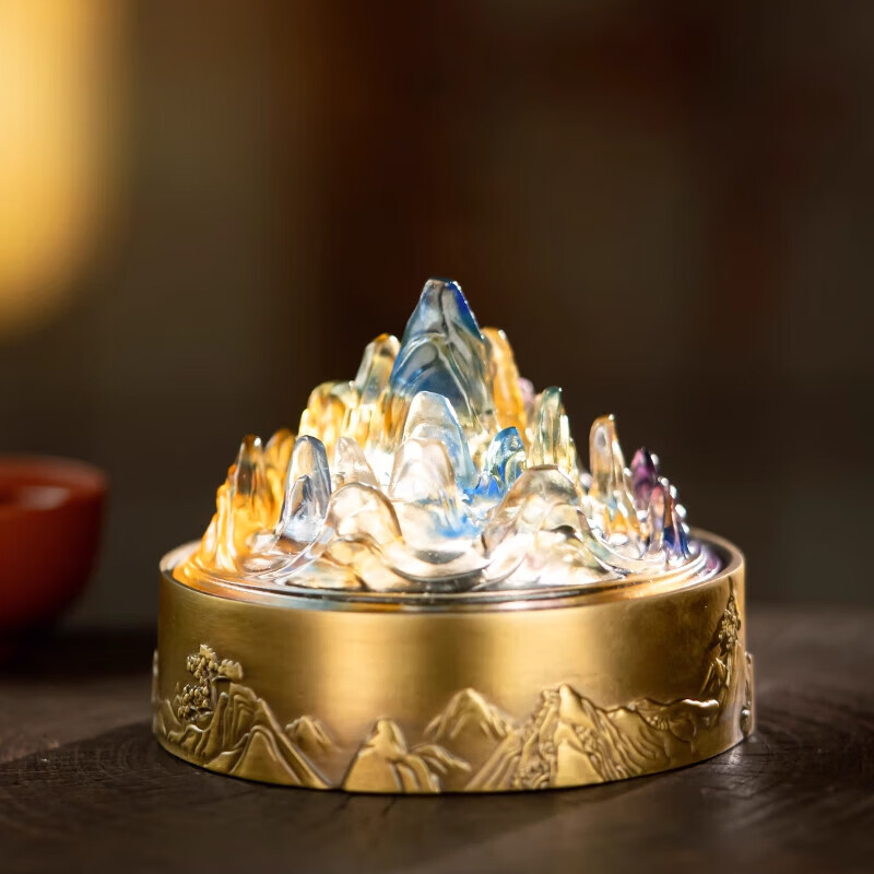 何佳功覆古琉璃博山炉香篆炉檀香盘香炉创意茶道香薰炉薰香摆件 古法