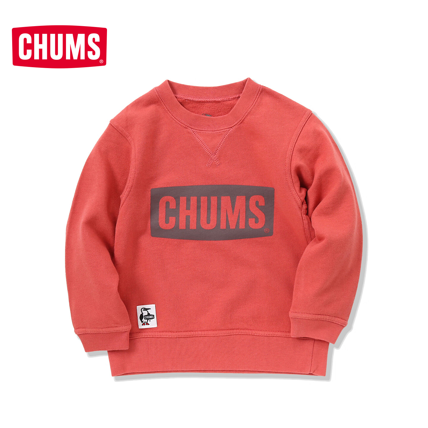CHUMS洽洽鸟户外秋装儿童卫衣长袖运动套头衫男女童针织上衣CH20-1077 CH20-1077-Z321 XL