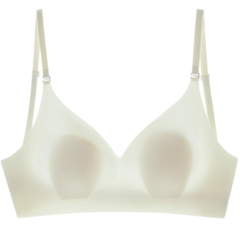 古今（GUJIN）内衣女无钢圈聚拢收副乳防下垂文胸凉感无痕兔耳杯美背超薄款 暖瓷肤 一衣两穿 L 建议36/80ABC 适用105-120斤