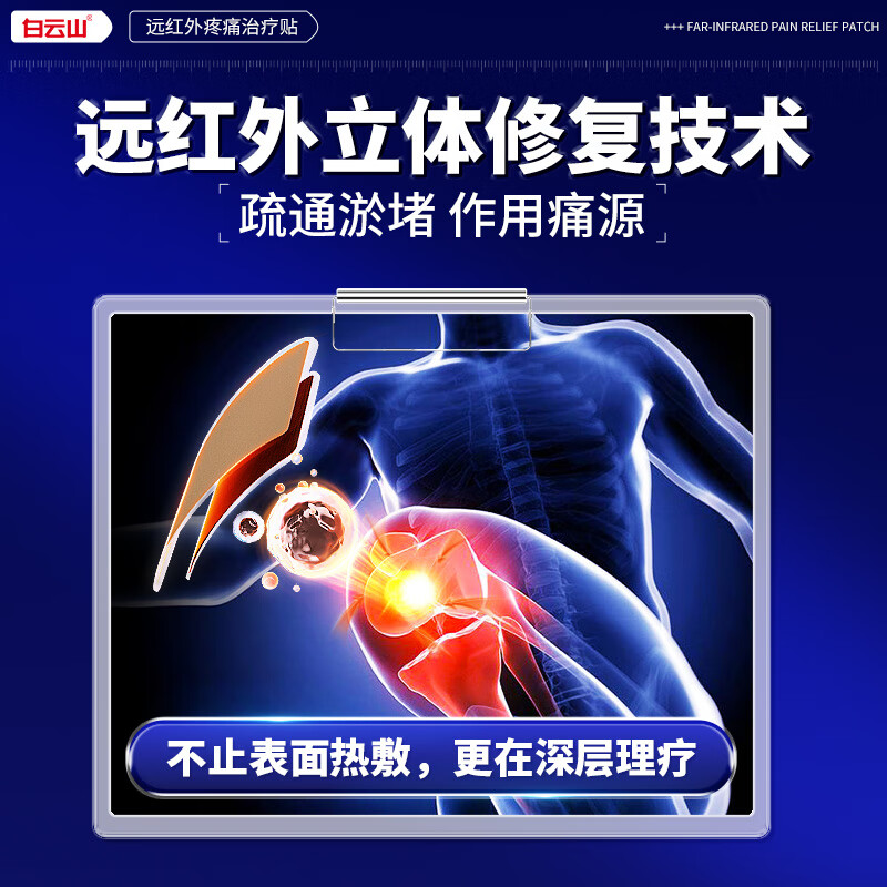 白云山膝盖贴疼痛专用膏贴远红外治疗贴膝盖积液关节炎滑膜炎膝盖热敷贴 【3盒 周期装】重度膝盖疼痛专用 膝盖疼痛专用贴&多地物流次日送达