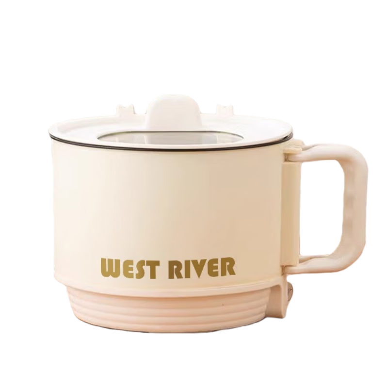 家用多功能小煮锅 宿舍学生锅智能电锅小功率电热火锅泡面锅 2L不粘内胆【奶糖白】可煎炒煮蒸~火锅