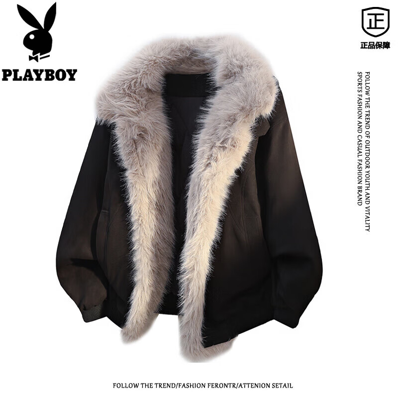 ���ڲ������������ӣ�PLAYBOY��2025�¿���ʽ������ɽ�������޷��п������ë���ް����������� ��ɫ 2XL ������145-160� 169.9Ԫ