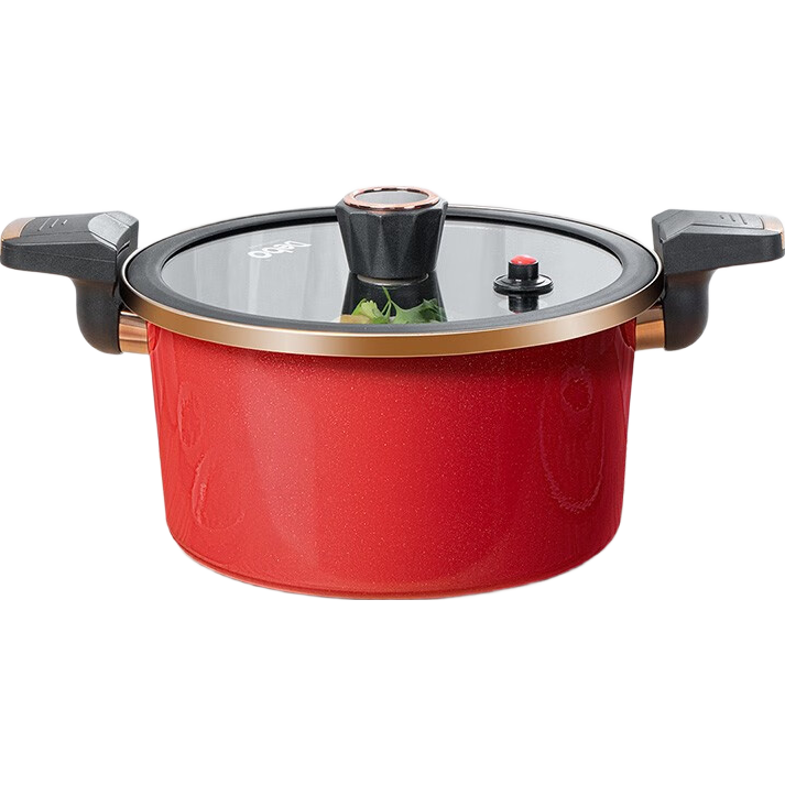 Debo德鉑微壓鍋琺瑯鍋家用琺瑯鍋微壓湯鍋燃?xì)怆姶艩t通用 1cm 電磁爐通用