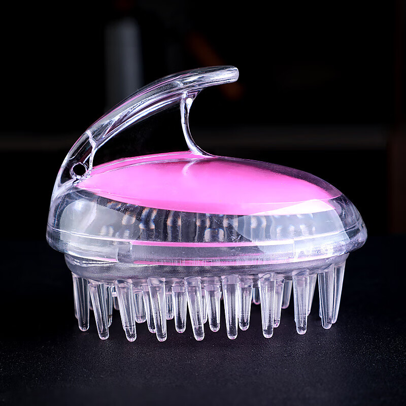 兮儿洗头洗头刷子洗头梳子按摩刷洗发梳硅胶抓头器头疗经络梳清洁梳头 贵妃金