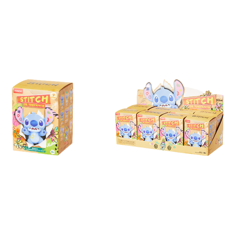 名创优品（MINISO）迪士尼史迪奇系列百变潮酷盲盒手办正版玩具摆件生日圣诞礼物 单盒（随机不指定）