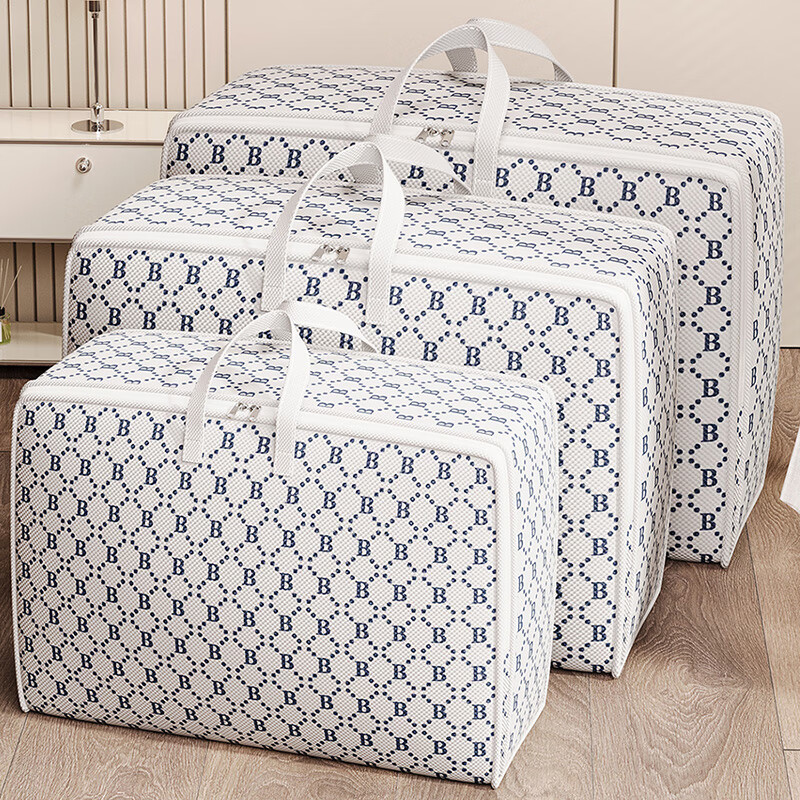 字母款换季衣物被子收纳袋 120L 特大 千鸟格手提收纳袋 4.49元包邮