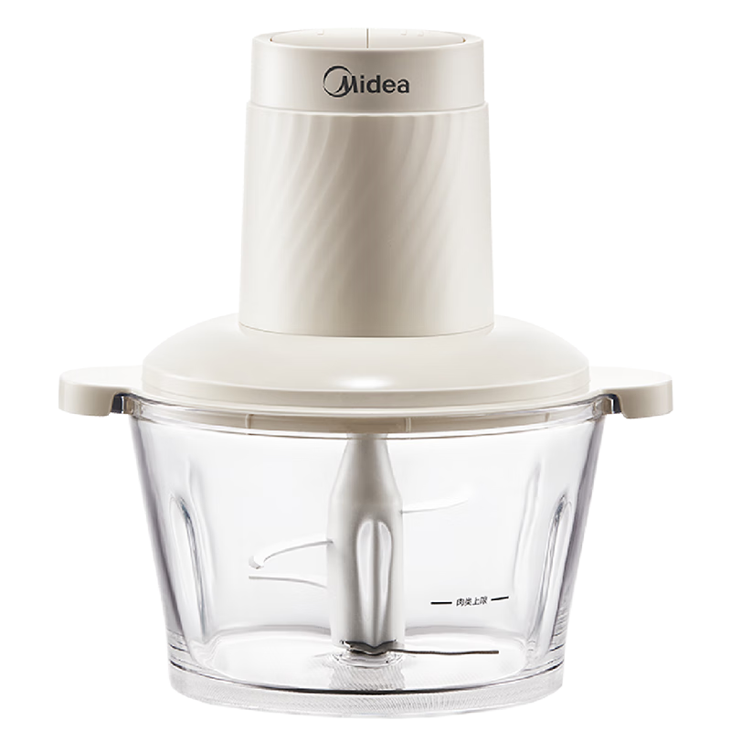 美的（Midea）绞肉机 家用榨肉机碎肉机切肉机 电动多功能绞馅机搅拌机肉馅机打蒜器婴儿辅食机 防塞肉系列 【单刀配置】JC12 2L