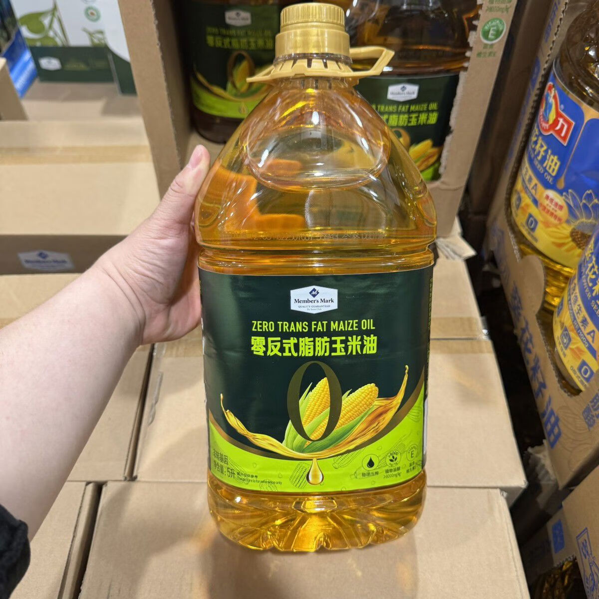 籽油自然醇香可凉拌调馅煲汤等sam官方代购 mm零反式脂肪玉米油5l*1桶