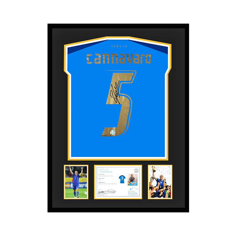 卡纳瓦罗 亲笔签名球衣 2022意大利队 5号球衣 收藏 精