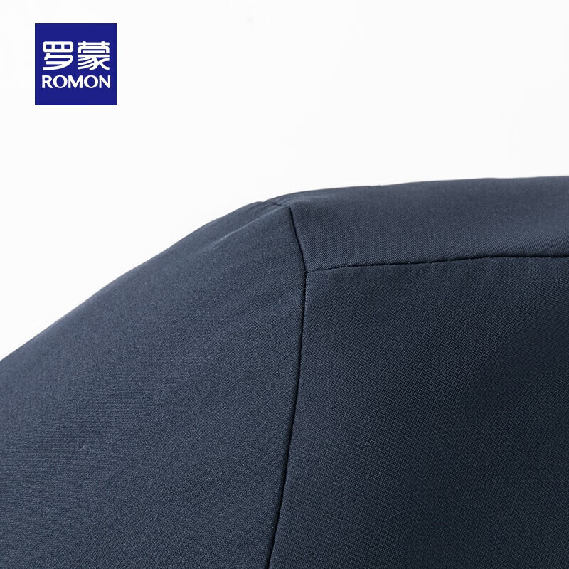 罗蒙(ROMON)短款翻领加厚棉服男秋冬新款商务爸爸装行政干部装加绒夹克外套男 藏青 XL 180 (建议120-140斤)