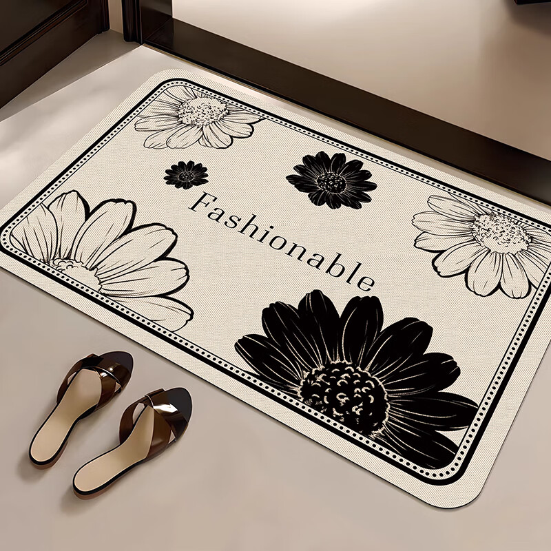 季象浴室地垫卫生间吸水垫子厨房地毯厕所门口防滑脚垫家用进入户门垫 GZN-X古曼花香 40x60 cm【吸水黑科技体验装】