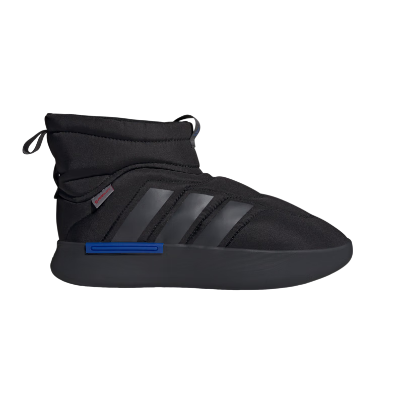 adidas ADIPUFF面包鞋保暖防滑耐磨柔软中帮棉鞋阿迪达斯轻运动   黑色/碳黑/皇家蓝   43