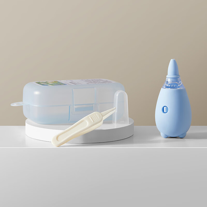 嫚熙嫚熙婴儿吸鼻器宝宝鼻屎清洁吸鼻器婴幼儿专用婴童鼻涕清理神器 婴儿吸鼻器-西奥蓝