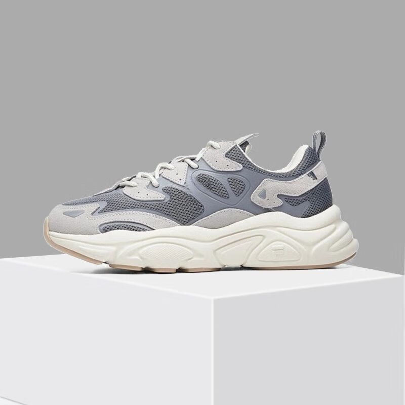 Fila斐家火火星一代2025增高男女鞋减震登山旅游休闲情侣运动鞋 南极灰 斐乐 42.5 斐乐