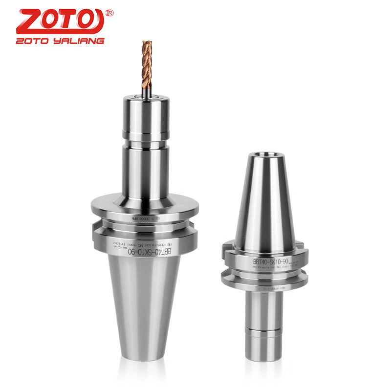 zoto 台湾bbt40双面贴合刀柄高精度无风阻数控cnc铣刀sk10 16夹头 bbt
