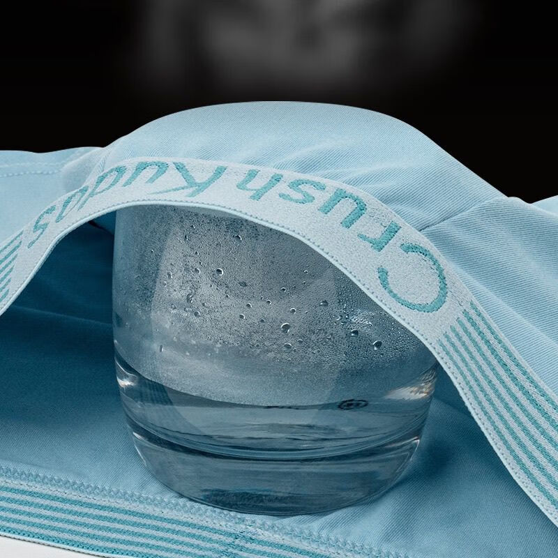 宜而爽男士内裤男平角裤舒适透气四角裤运动休闲裤头男生短裤衩 4条袋装-橙红-红灰-灰兰-浅灰 4XL