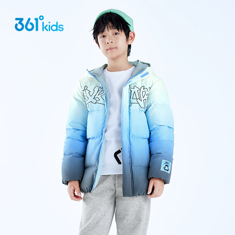 361度童装发車   361度 男童渐变羽绒服外套 139亓自营包邮，多色可选 - 线报酷