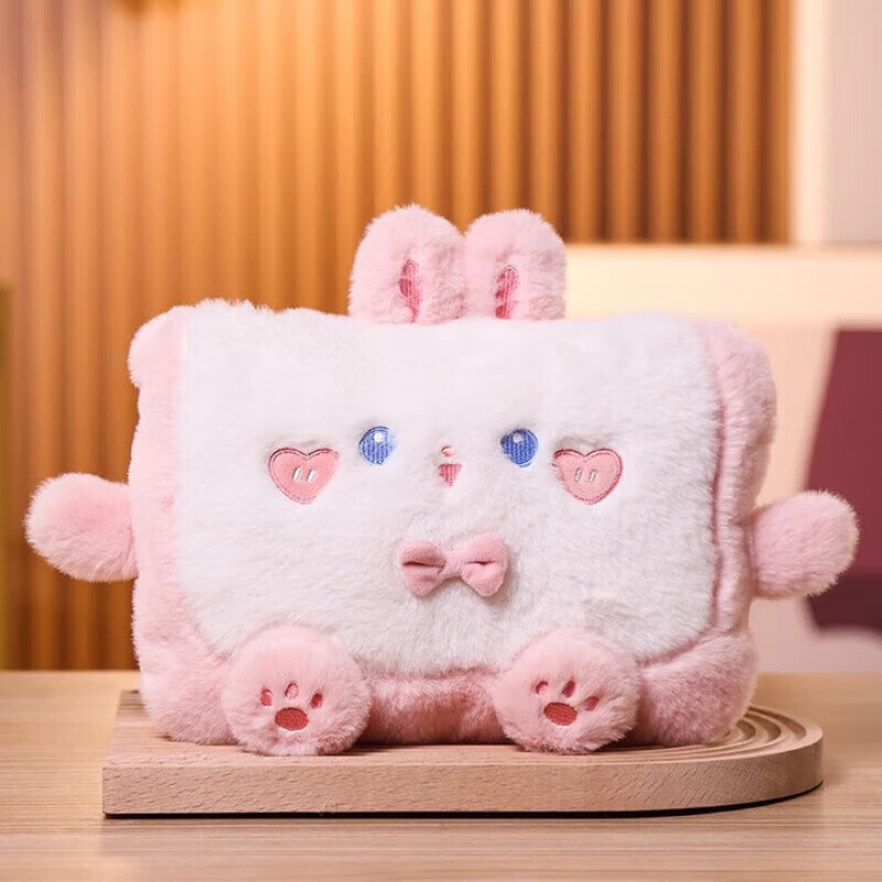 户璃德国热水袋充电防爆自动断电暖水袋可拆卸洗女生热敷肚子被窝奶茶 甜甜小兔【毛绒玩具套可拆洗】