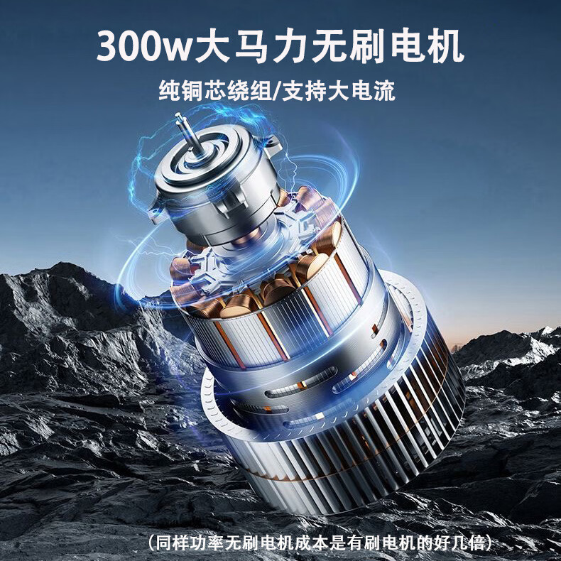 MOTOFEEL无线吸尘器便携式家用车载美缝工业商用大吸力功率干湿两用吸尘机 工业级无刷吸尘器(2电池)