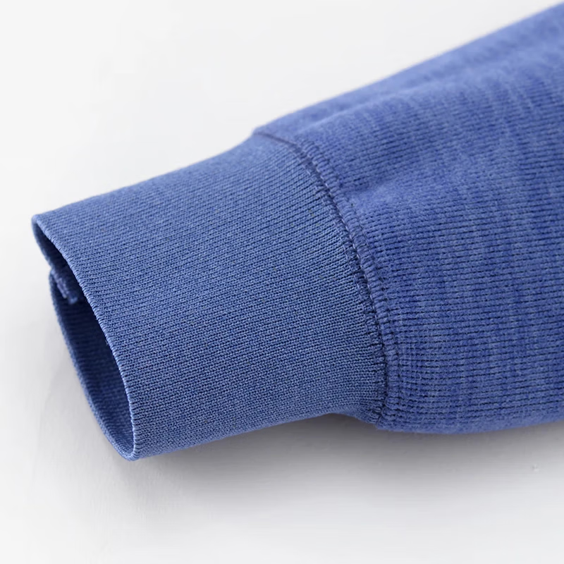 罗蒙加绒加厚假两件针织衫男士秋冬新款中青年翻领保暖打底衫爸爸装 2Z061266HP蓝色 L (170)