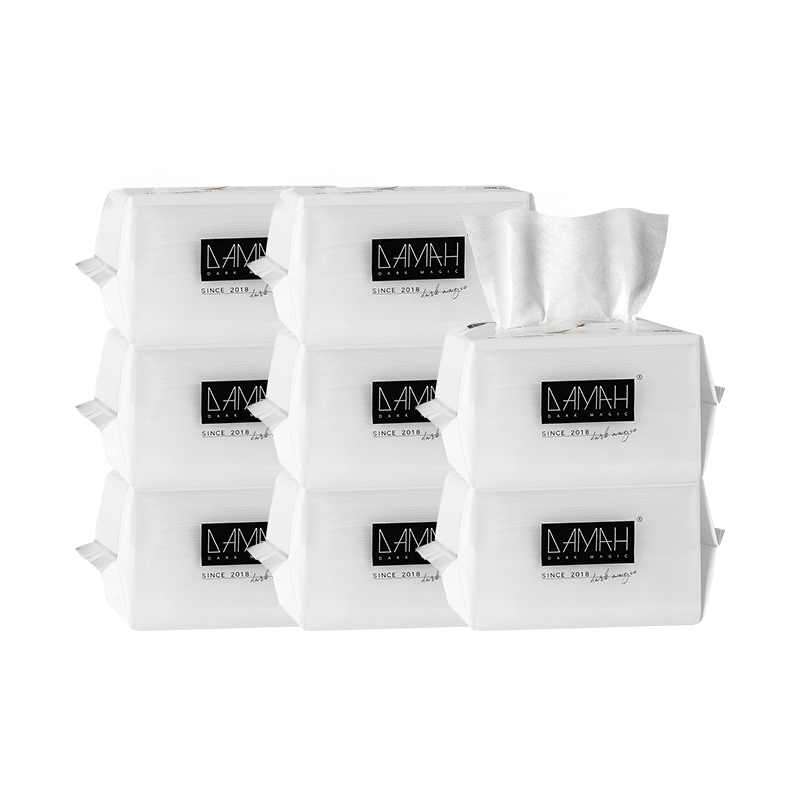 DAMAH DARK MAGIC黑魔法一次性孕妈可用抽取式洁面纯棉柔巾擦脸家用100%全棉洗脸巾 【100%全棉柔巾母婴可用款】108抽*8包
