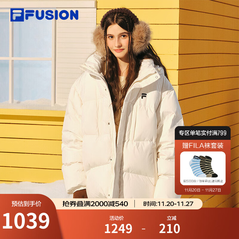 FILA FUSION��ֳ������¿����޷�2025�����¿���ɱ�ů��ñ���� ���ް�-IV S 165/88A/S