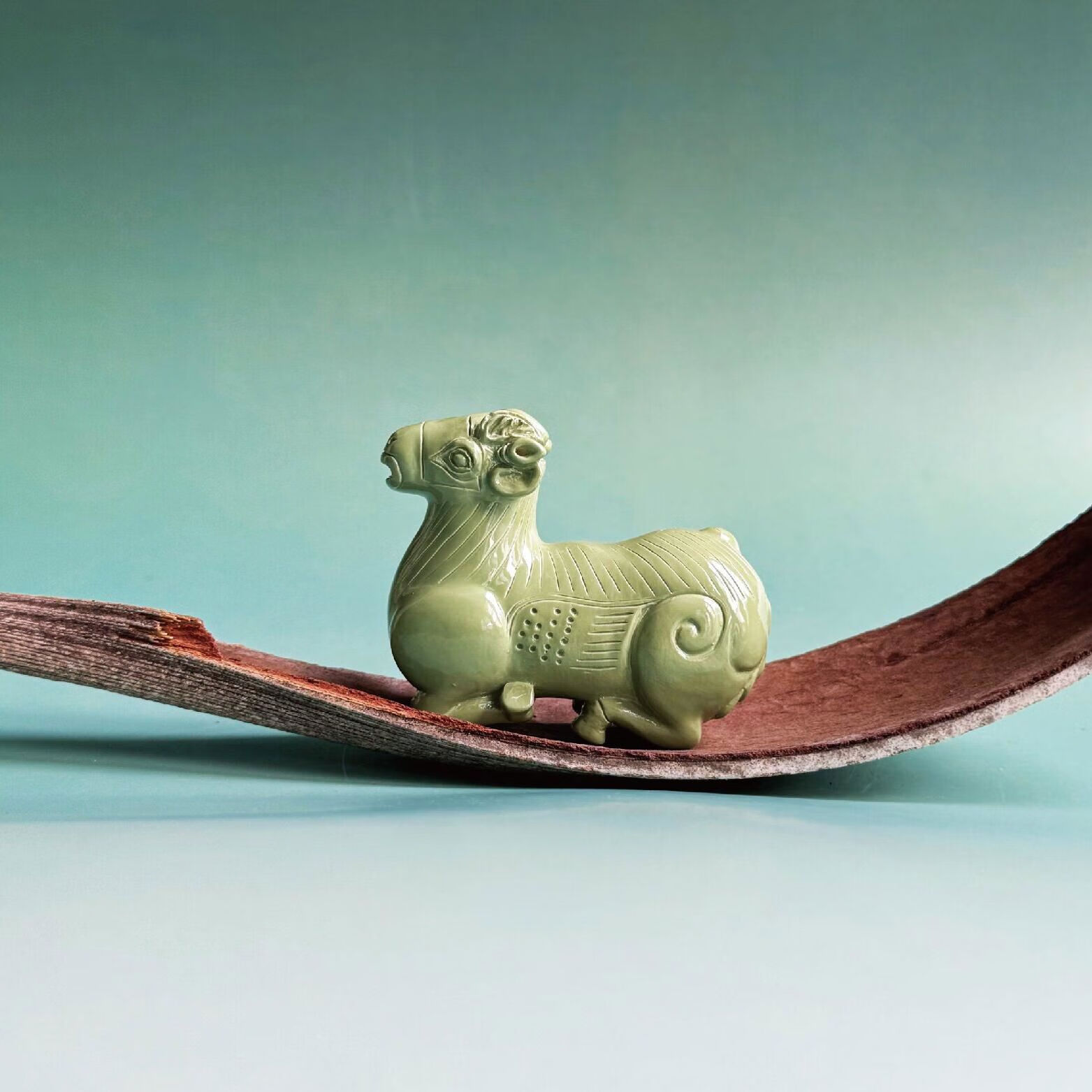 南京六朝博物馆文创立体冰箱贴六朝青瓷系列青瓷羊南京摆件伴手礼 青瓷羊